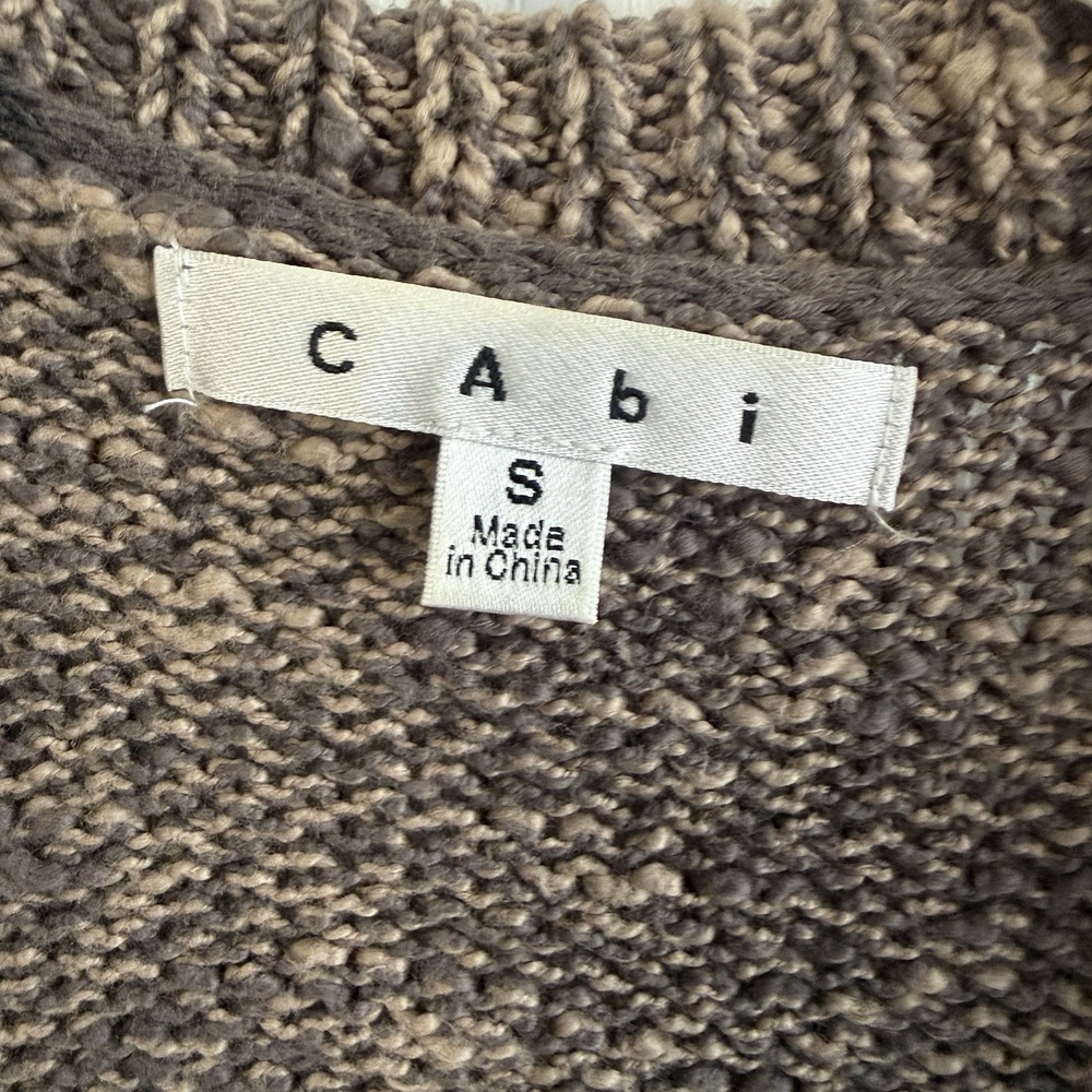 Cabi Swear By Sweater Open Front Cardigan Brown Marled Women's Size Small Boho - Picture 2 of 5